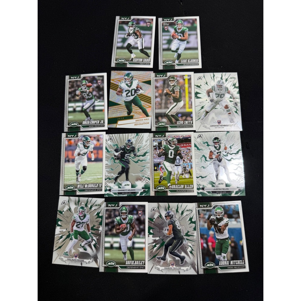 Topps Revolution Football Card Lot 14ct New York Jets Breece Hall Garrett Wilson